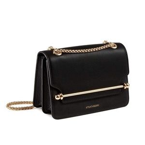 Strathberry black east west mini crossbody